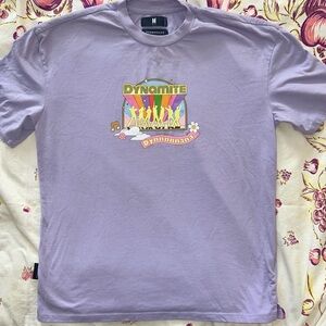 Penshoppe x BTS Dynamite Lilac Graphic Tee